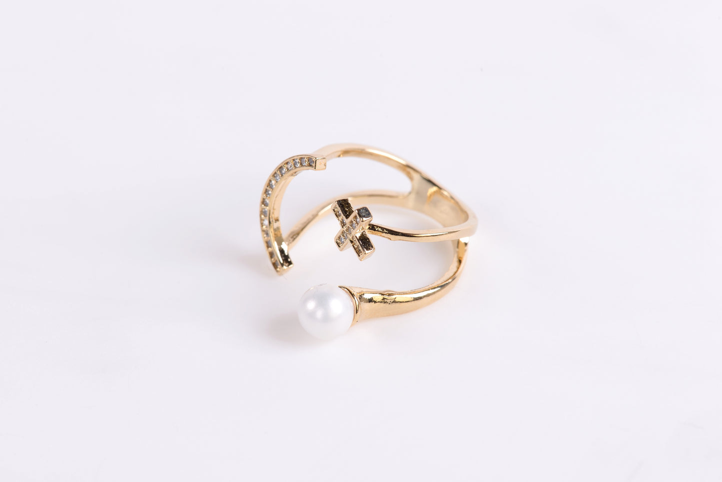 Smiley Pearl Ring