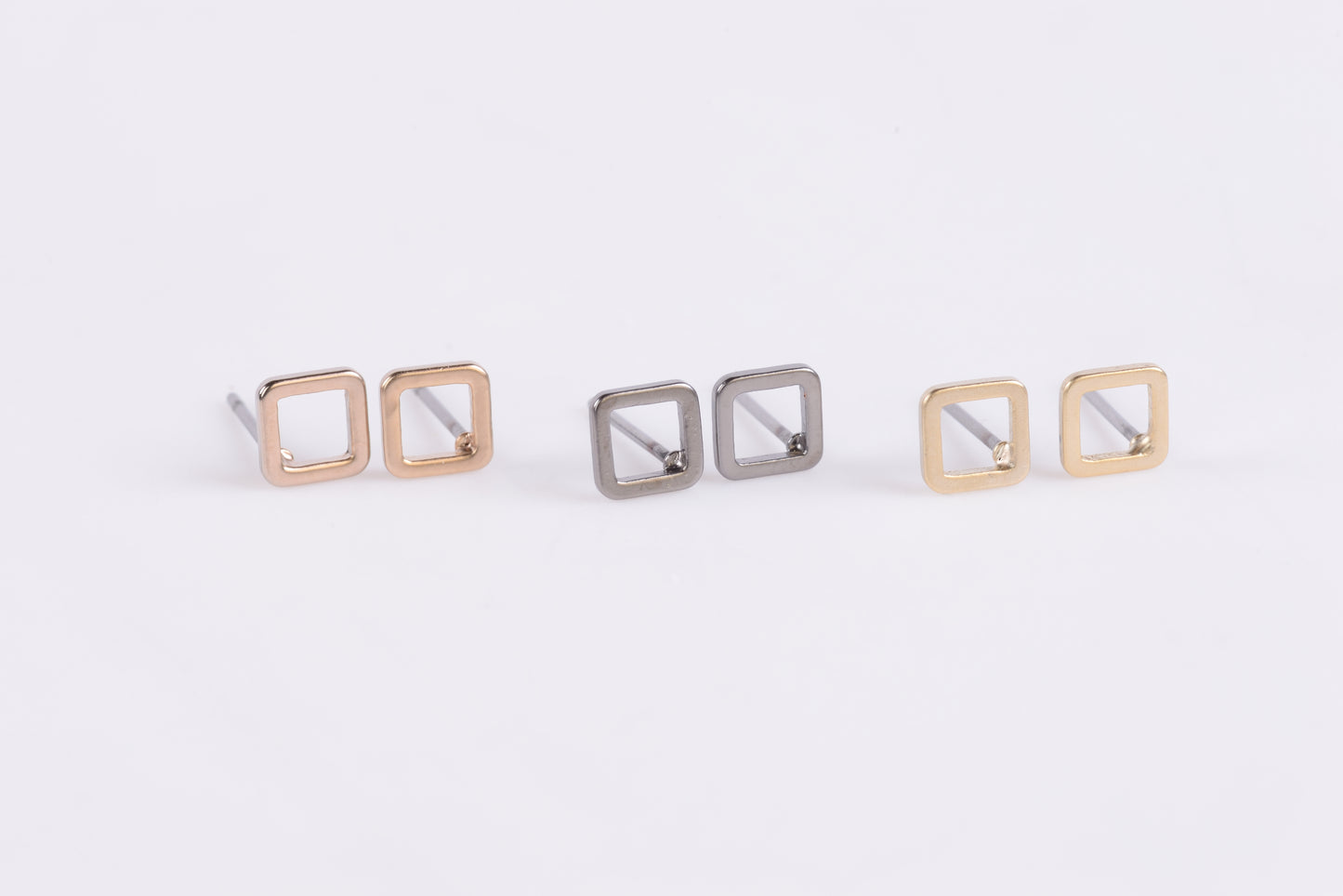 Tiny Square Stud Earrings