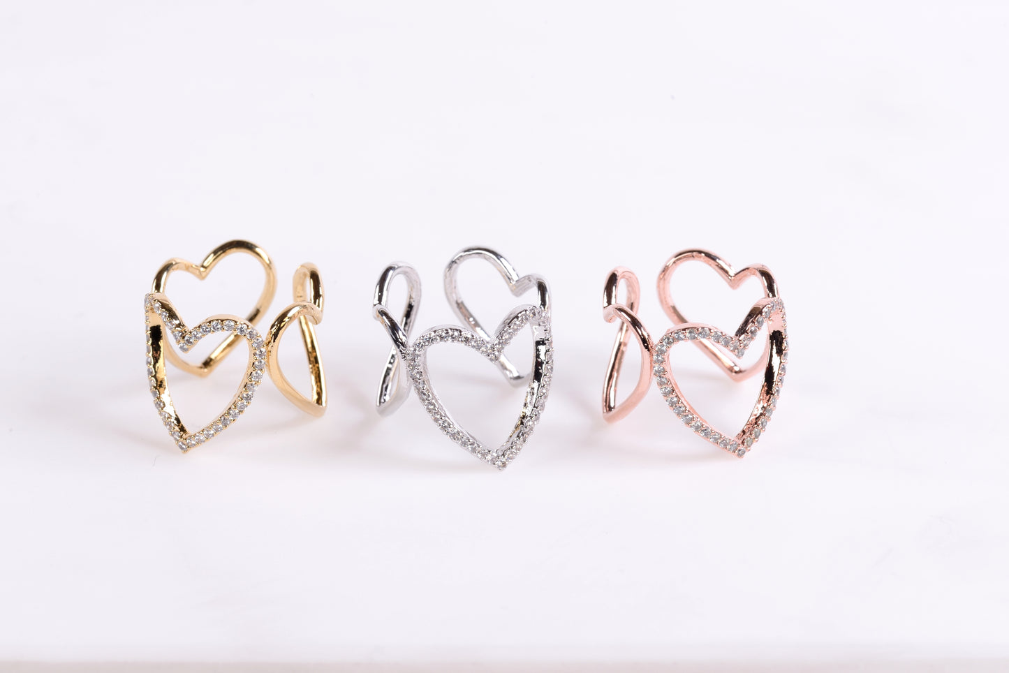 Mae Triple Heart Ring