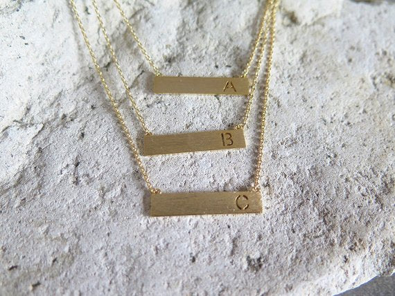 Initial Plate Necklaces