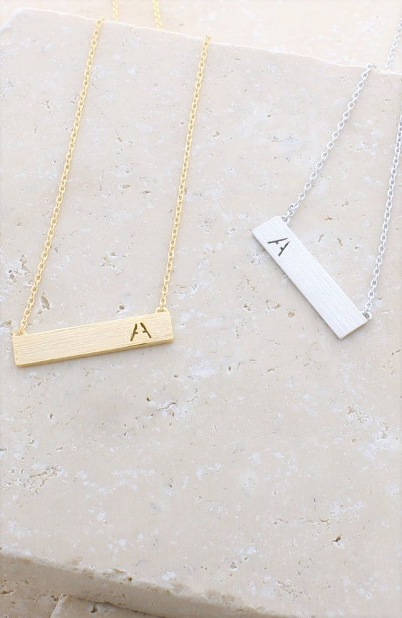 Initial Plate Necklaces