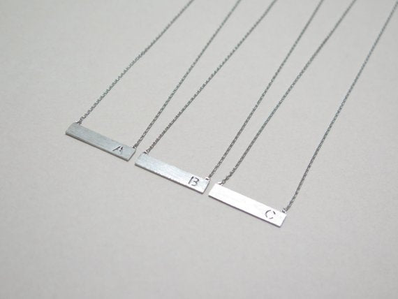 Initial Plate Necklaces