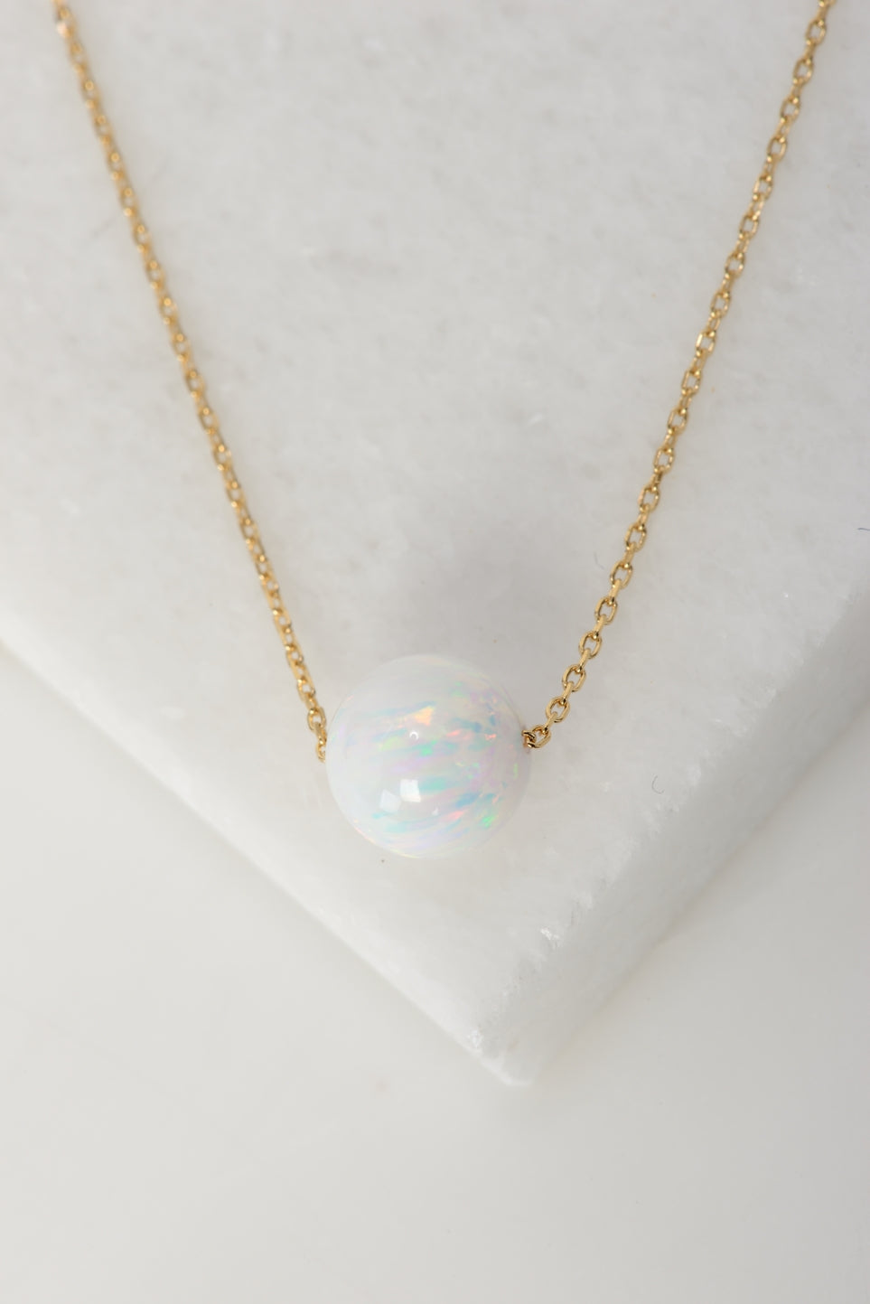 Star-Drop Opal Necklace