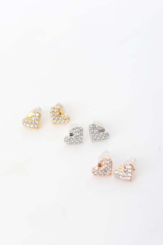 Crystal Heart Earings