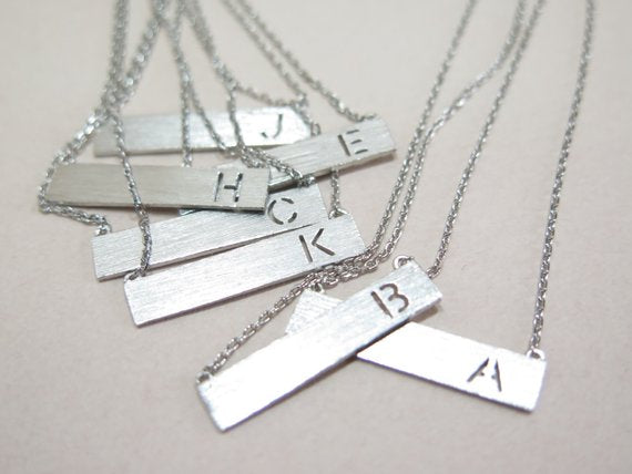 Initial Plate Necklaces