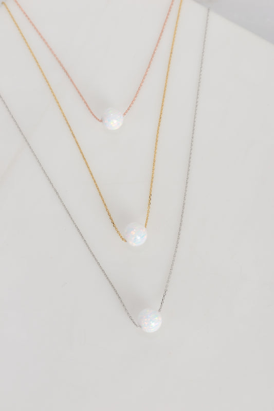 Star-Drop Opal Necklace