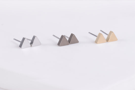 Tiny Triangle Stud Earrings