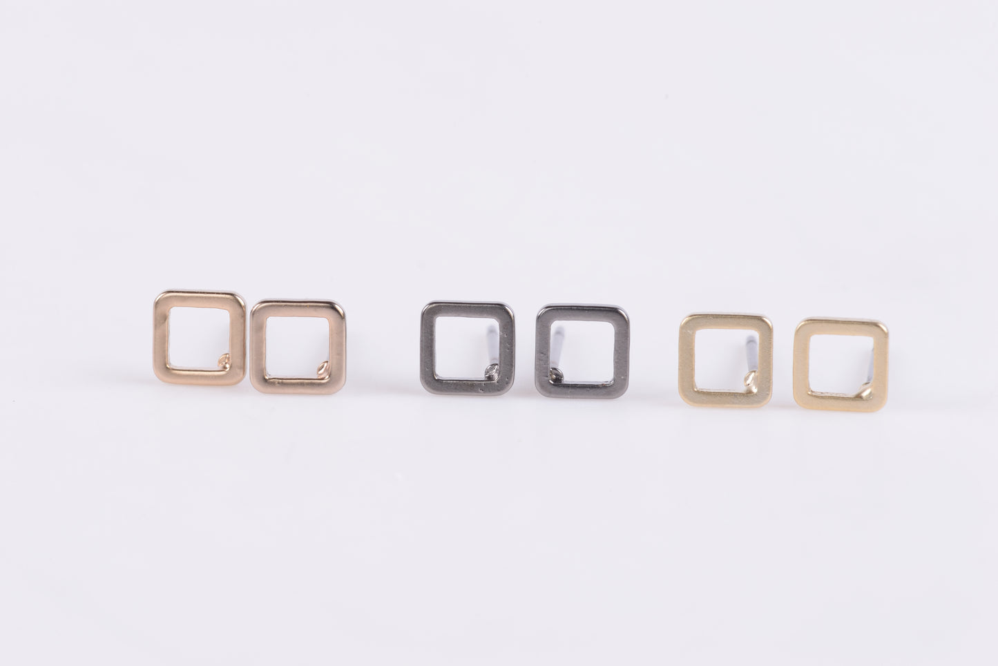 Tiny Square Stud Earrings