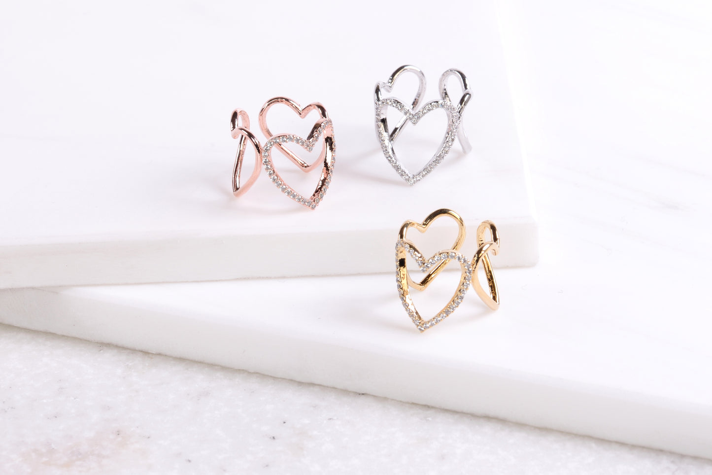 Mae Triple Heart Ring